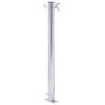 vidaXL Colonne à eau de jardin 40 cm acier inoxydable rond
