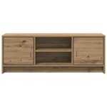 vidaXL Meuble TV chêne artisanal 102x30x37 5 cm bois d'ingénierie