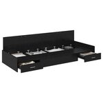 vidaXL Cadre de lit Chêne noir 98 5 x 200 cm Bois d'ingénierie