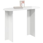 vidaXL Table console avec stockage Blanc brillant 100 x 39 5 x 75 cm