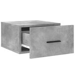 vidaXL Table de chevet murale gris béton 35x35x20 cm