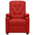 vidaXL Fauteuil de massage Rouge bordeaux Similicuir