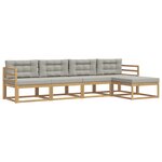 vidaXL Ensemble de canapés d'extérieur 4 pc Blanc et gris clair