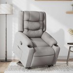 vidaXL Fauteuil inclinable gris nuage tissu