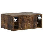 vidaXL Cabinet de chevet mural 2 pièces Chêne fumé 49 x 34 5 x 20 cm