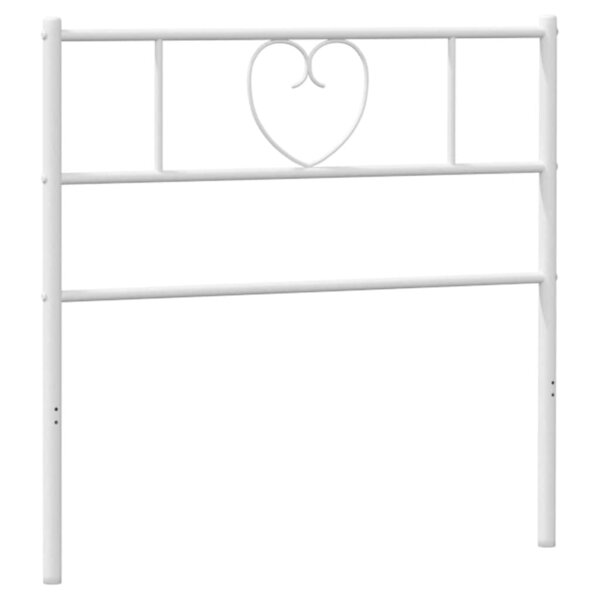 vidaXL Tête de lit de remplacement métal blanc 90 cm