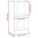 vidaXL Bibliothèque chêne artisanal 40x24x76 cm bois d'ingénierie