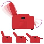 vidaXL Fauteuil inclinable Rouge Similicuir