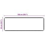 vidaXL Tapis Couloir Gris 50 x 150 cm