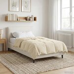 vidaXL Duvet d'hiver Matelassé Crème 135 x 200 cm Microfibre