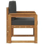 vidaXL Canapé d’extérieur Bois d'acacia massif et polyester Naturel