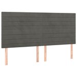 vidaXL Cadre de lit avec tête de lit Gris foncé 160x200 cm Velours