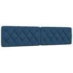 vidaXL Lit avec matelas bleu 200x200 cm tissu