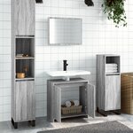 vidaXL Ensemble de meubles de salle de bain 2 Pièces Sonoma gris