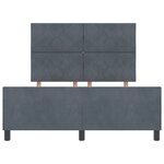 Lit vidaXL Gris foncé 140x200 cm en Velours