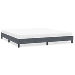 vidaXL Cadre de lit sans matelas gris foncé 200x220 cm velours