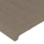 vidaXL Tête de lit à LED Taupe 147x16x118/128 cm Tissu
