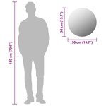 vidaXL Miroir mural 50 cm Rond Verre