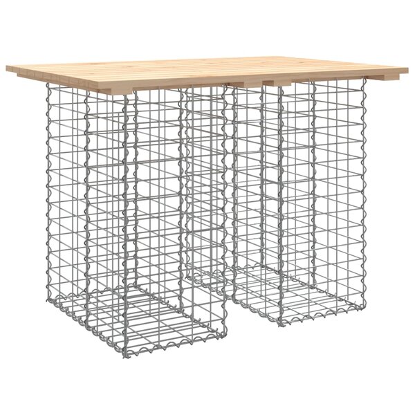 vidaXL Banc de jardin design de gabion 100x70x72 cm bois massif de pin