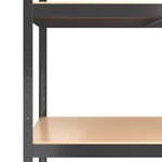 vidaXL Étagères à 5 niveaux 4Pièces Anthracite Acier et bois d'ingénierie
