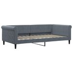 vidaXL Lit de repos sans matelas gris foncé 100x200 cm velours