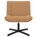 vidaXL Chaise pivotante Beige 63 x 75 x 76 cm Peau de mouton