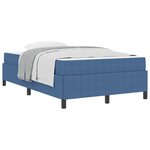 vidaXL Cadre de lit avec matelas Bleu 120 x 200 cm tissu