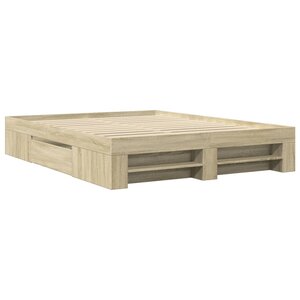 vidaXL Cadre de lit sans matelas chêne sonoma 160x200 cm