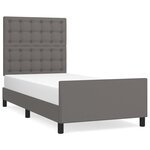 vidaXL Cadre de lit sans matelas gris 90x190 cm similicuir