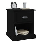 vidaXL Tables de chevet 2 Pièces noir 39x39x47 5 cm bois d'ingénierie