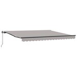vidaXL Auvent Rétractable Gris clair 400 × 300 cm Polyester et Acier