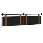 vidaXL Tête de lit suspendue Avec lumière LED Bordeaux PU antique