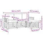 vidaXL Ensemble de canapés d'extérieur 4 pc Blanc et gris clair