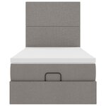 vidaXL Lit ottoman avec matelas taupe 90x200 cm tissu