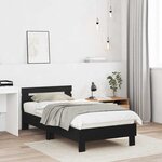 vidaXL Cadre de lit Chêne noir 193 x 95 x 88 cm Bois d'ingénierie
