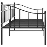 vidaXL Cadre de canapé-lit sans matelas noir métal 90x200 cm