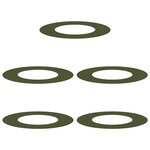 vidaXL Anneaux d'arbre plats 5 Pièces Vert olive Ø40 / 70 cm Acier