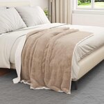 vidaXL Jeté Camel 130 x 150 cm Toison