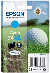 Epson singlepack 34xl encre cyan blister singlepack 34xl encre cyan durabrite ultra 10 8ml blister (xl)