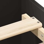vidaXL Cadre de lit sans matelas noir 140x200 cm