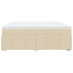 vidaXL Sommier à lattes de lit avec matelas Crème 200x200 cm Tissu