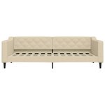 vidaXL Lit de jour avec gigogne sans matelas crème 90x200 cm