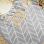 vidaXL Tapis d'extérieur ARAKIL gris Ø200 cm PP