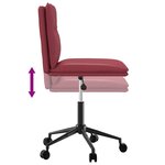 vidaXL Chaises à manger lot de 2 rouge bordeaux similicuir