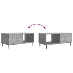 vidaXL Table basse Gris béton 90 x 50 x 40 cm Bois d'ingénierie