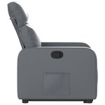 vidaXL Fauteuil inclinable Gris Similicuir