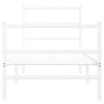 vidaXL Cadre de lit métal sans matelas avec pied de lit blanc 80x200cm
