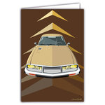 69-1116 Carte Voiture de Sport Luxe Automobile Lignes emblématiques Illustration Graphique Moderne Design épuré coloré Objet de Collection pour Passionné -Avec Enveloppe 12x17cm -Fabrication française