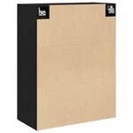 vidaXL Armoire Noire Chêne 69 5x34x90 cm Bois Aggloméré