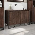 vidaXL Armoire lavabo de salle de bain chêne marron 91x35x60 cm